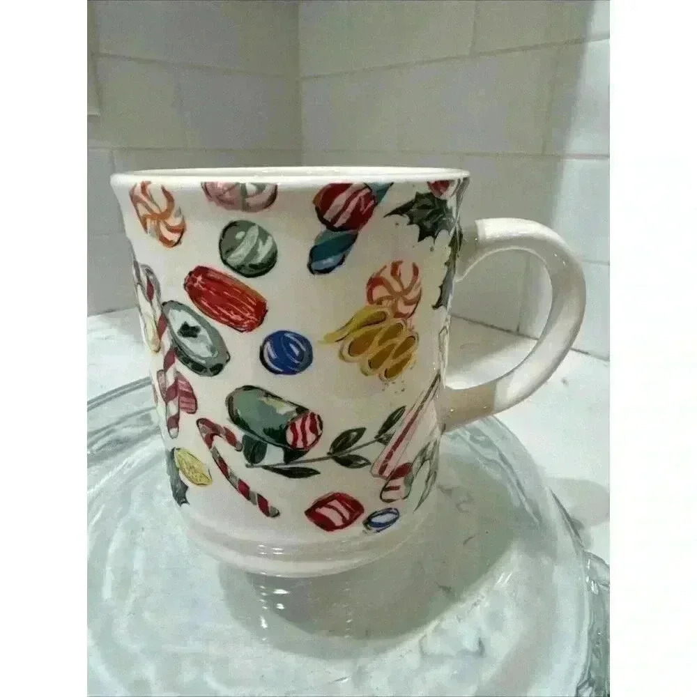 Sur La Table Christmas Coffee Mug Christmas candy Winter Oversize Cup Tea